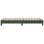 Estructura de cama sin colchón terciopelo verde oscuro 80x200cm