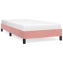 Estructura de cama sin colchón terciopelo rosa 90x200 cm