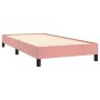 Estructura de cama sin colchón terciopelo rosa 90x200 cm