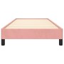 Estructura de cama sin colchón terciopelo rosa 90x200 cm