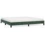 Estructura cama sin colchón terciopelo verde oscuro 200x200 cm
