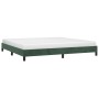 Estructura cama sin colchón terciopelo verde oscuro 200x200 cm
