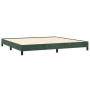 Estructura cama sin colchón terciopelo verde oscuro 200x200 cm