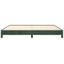 Estructura cama sin colchón terciopelo verde oscuro 200x200 cm