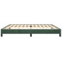 Estructura cama sin colchón terciopelo verde oscuro 200x200 cm