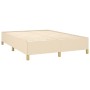 Cama sin colchón tela color crema 140x200 cm