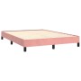 Estructura de cama sin colchón terciopelo rosa 140x200 cm