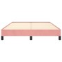 Estructura de cama sin colchón terciopelo rosa 140x200 cm