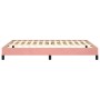 Estructura de cama sin colchón terciopelo rosa 140x200 cm
