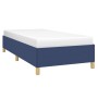 Estructura de cama sin colchón tela azul 90x200 cm