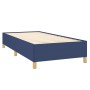 Estructura de cama sin colchón tela azul 90x200 cm