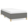 Estructura de cama sin colchón tela gris oscuro 80x200 cm