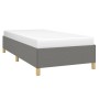 Estructura de cama sin colchón tela gris oscuro 80x200 cm