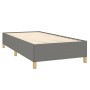 Estructura de cama sin colchón tela gris oscuro 80x200 cm