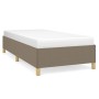 Estructura de cama sin colchón tela gris taupe 100x200 cm