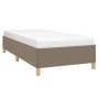 Estructura de cama sin colchón tela gris taupe 100x200 cm