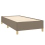 Estructura de cama sin colchón tela gris taupe 100x200 cm
