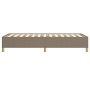 Estructura de cama sin colchón tela gris taupe 100x200 cm