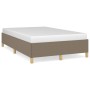 Estructura de cama sin colchón tela gris taupe 120x200 cm