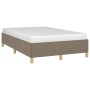 Estructura de cama sin colchón tela gris taupe 120x200 cm