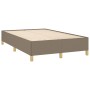 Estructura de cama sin colchón tela gris taupe 120x200 cm
