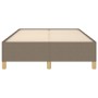 Estructura de cama sin colchón tela gris taupe 120x200 cm