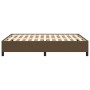 Cama sin colchón tela marrón oscuro 140x190 cm