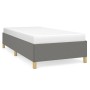 Estructura de cama sin colchón tela gris oscuro 90x190 cm