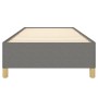 Estructura de cama sin colchón tela gris oscuro 90x190 cm