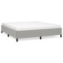 Cama sin colchón tela gris claro 180x200 cm