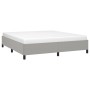 Cama sin colchón tela gris claro 180x200 cm