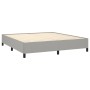 Cama sin colchón tela gris claro 180x200 cm