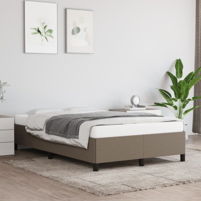 Estructura de cama sin colchón tela gris taupe 120x200 cm