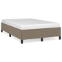 Estructura de cama sin colchón tela gris taupe 120x200 cm