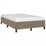 Estructura de cama sin colchón tela gris taupe 120x200 cm