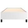 Estructura de cama sin colchón cuero sintético blanco 90x190 cm