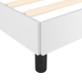 Estructura de cama sin colchón cuero sintético blanco 90x190 cm