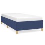 Estructura de cama sin colchón tela azul 100x200 cm