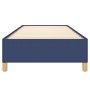 Estructura de cama sin colchón tela azul 100x200 cm