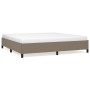 Cama sin colchón tela gris taupe 200x200 cm