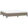 Cama sin colchón tela gris taupe 200x200 cm