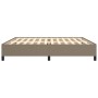 Cama sin colchón tela gris taupe 200x200 cm