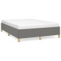Cama sin colchón tela gris oscuro 140x190 cm