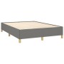 Cama sin colchón tela gris oscuro 140x190 cm