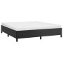 Estructura de cama sin colchón cuero sintético negro 160x200 cm
