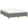Estructura de cama sin colchón tela gris oscuro 140x200 cm