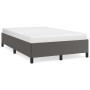 Estructura de cama sin colchón cuero sintético gris 120x200 cm
