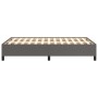 Estructura de cama sin colchón cuero sintético gris 120x200 cm