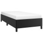 Estructura de cama sin colchón cuero sintético negro 80x200 cm