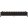 Estructura de cama sin colchón cuero sintético negro 80x200 cm